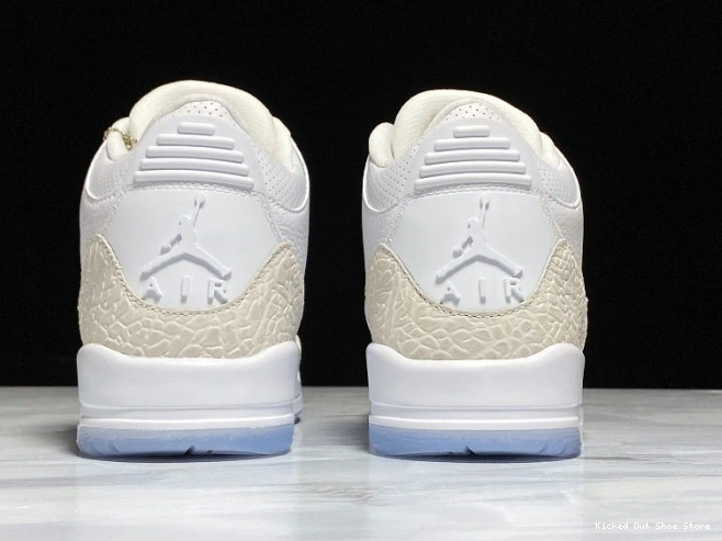 Kicked Out Shoe Store 3 Jordan Air White Retro 136064-111 Triple 0823
